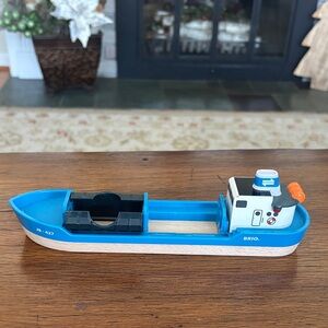 Brio Blue and White Toy Boat